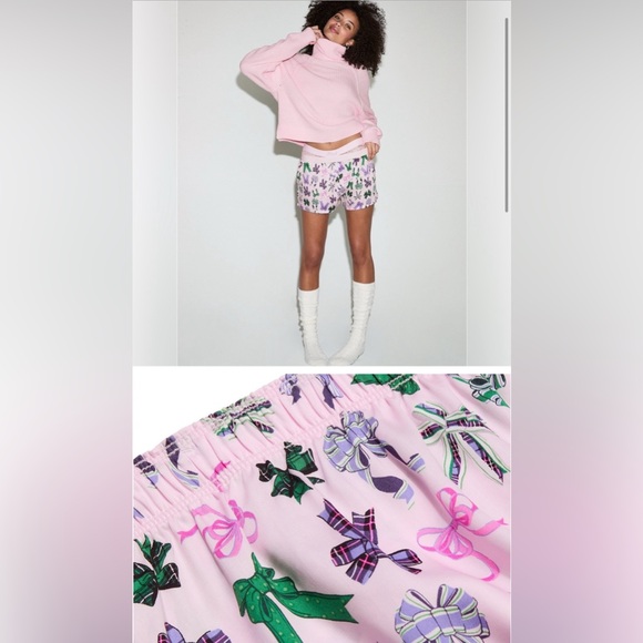 🎀 PINK VS • BOWS 🎀 Boxer Shorts • Dorm loungewear • sorority • matching • XL - Picture 1 of 13